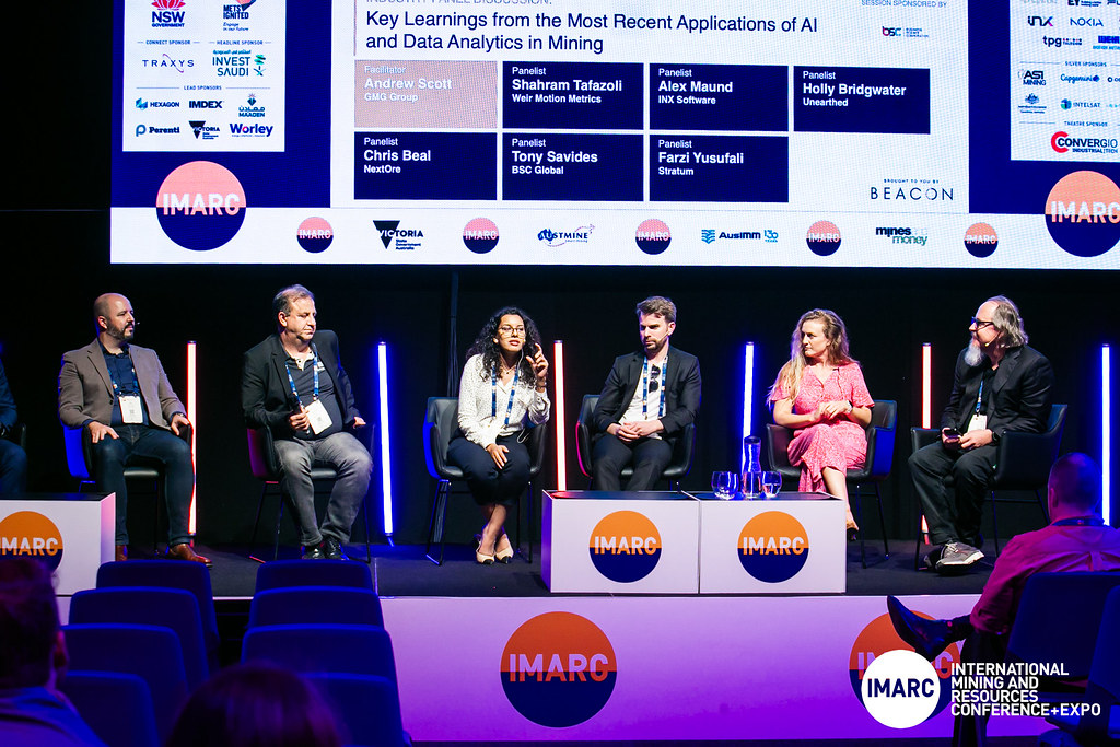 Panellists on stage at the IMARC conference 2023